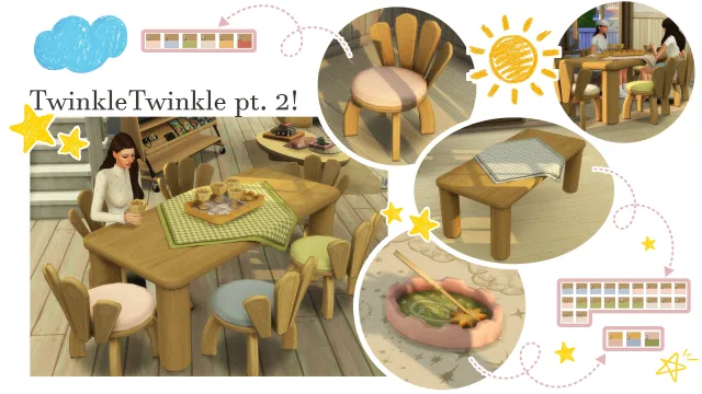 Vista previa de TwinkleTwinkle pt.2 ︎, construir y comprar de tamsiecc para Los Sims 4.