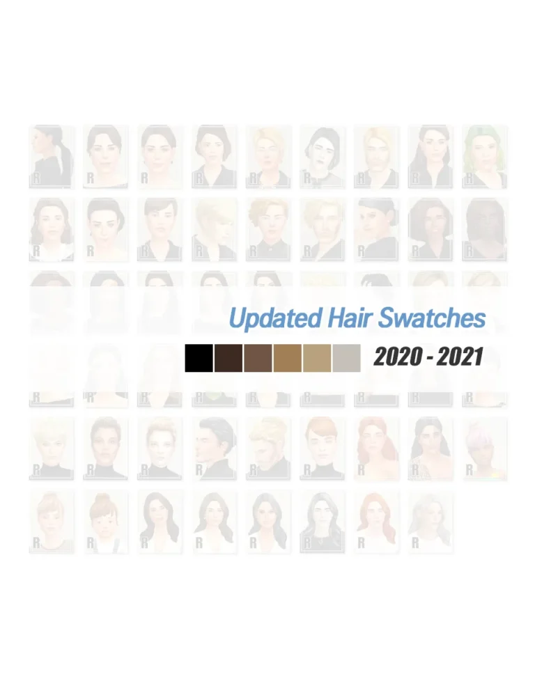 Vista previa de Updated cabello Swatches _Part 1 -, cabello de rustys-cc para Los Sims 4.