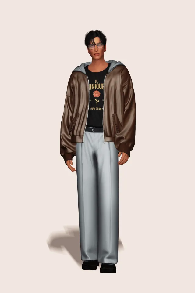 Vista previa de Urban Blend Jacket, ropa de gorillax3-cc para Los Sims 4.
