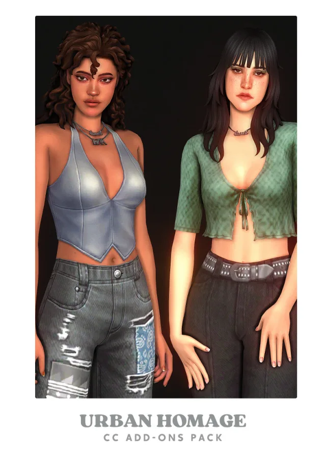 Vista previa de Urban Homage Add-Ons, contenido personalizado de its-adrienpastel para Los Sims 4.