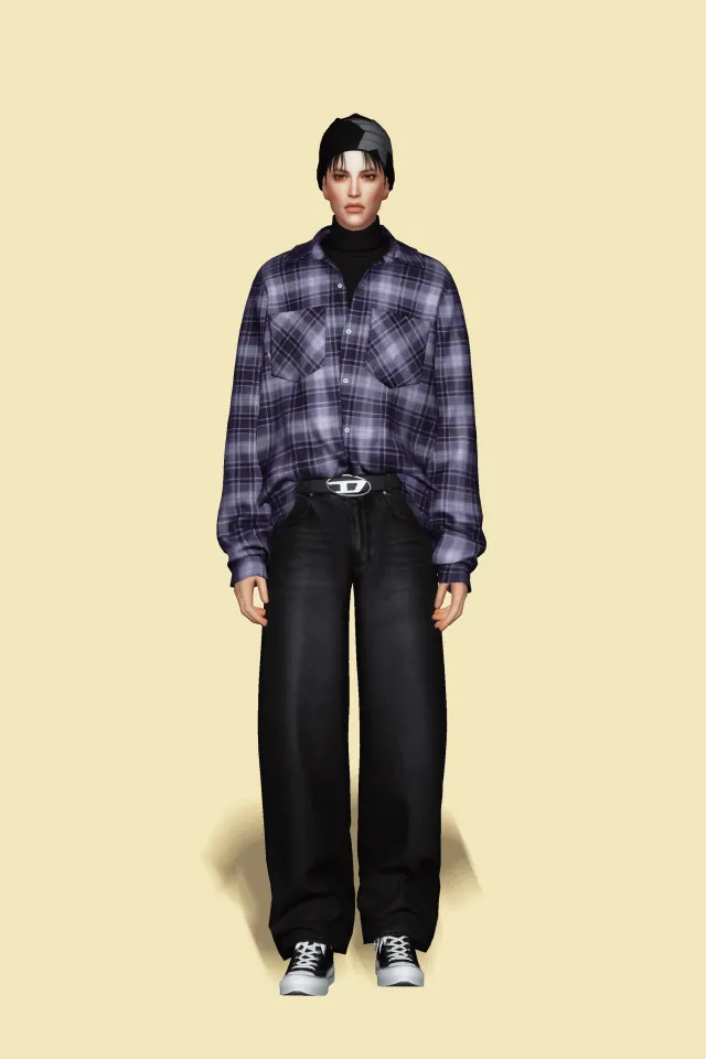 Vista previa de Utility Shirt, ropa de gorillax3-cc para Los Sims 4.
