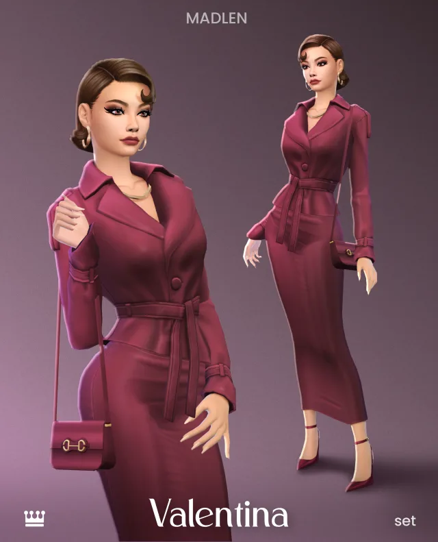 Vista previa de Valentina set hey everyone bringing some serious, ropa de madlensims para Los Sims 4.