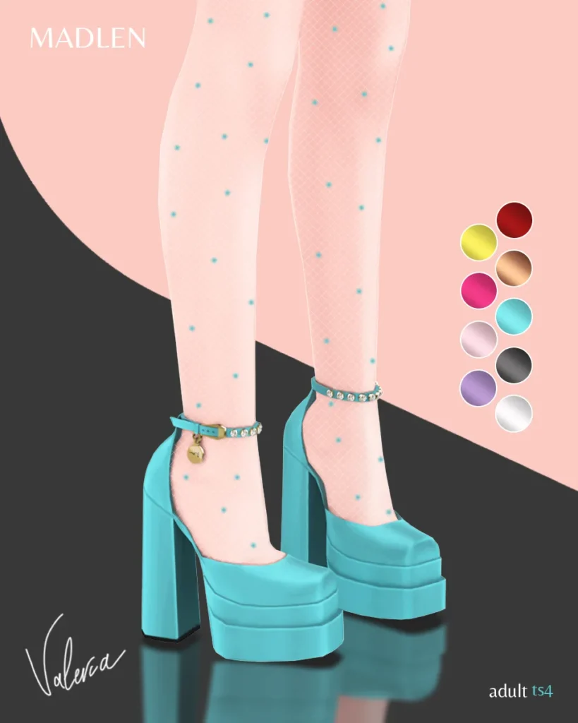 Vista previa de Valeria zapatos inspired by popular versace pumps i, zapatos de madlensims para Los Sims 4.