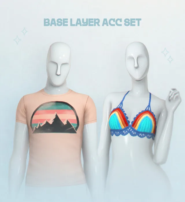 Vista previa de Various Base Layer Accessories Set, accesorios de its-adrienpastel para Los Sims 4.