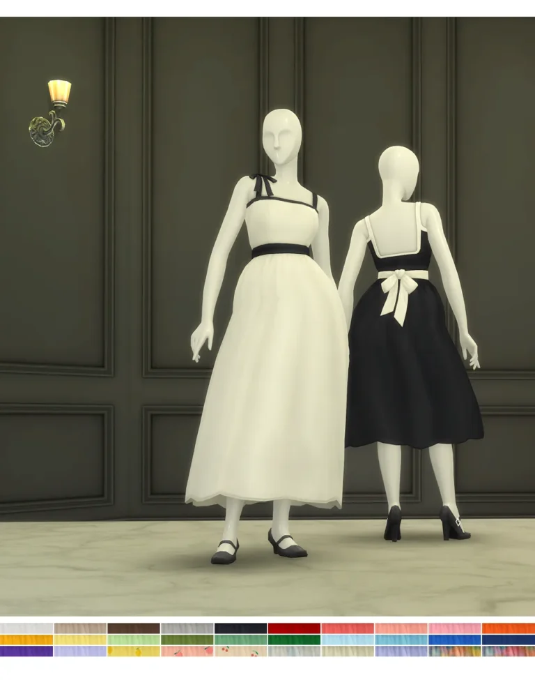 Vista previa de Vestido for Audrey IV (30 color), ropa de rustys-cc para Los Sims 4.