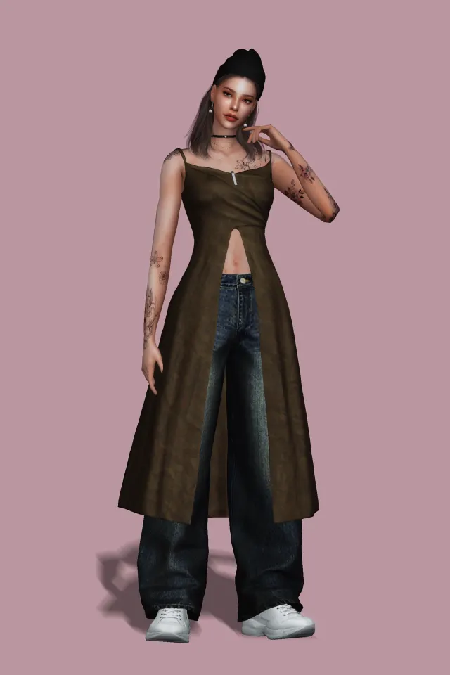 Vista previa de Vintage Set, crear un sim de gorillax3-cc para Los Sims 4.