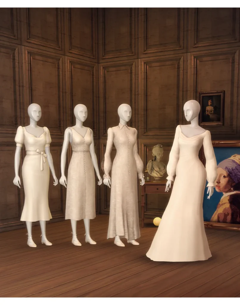 Vista previa de Vintage with Pearl (45 Color), crear un sim de rustys-cc para Los Sims 4.