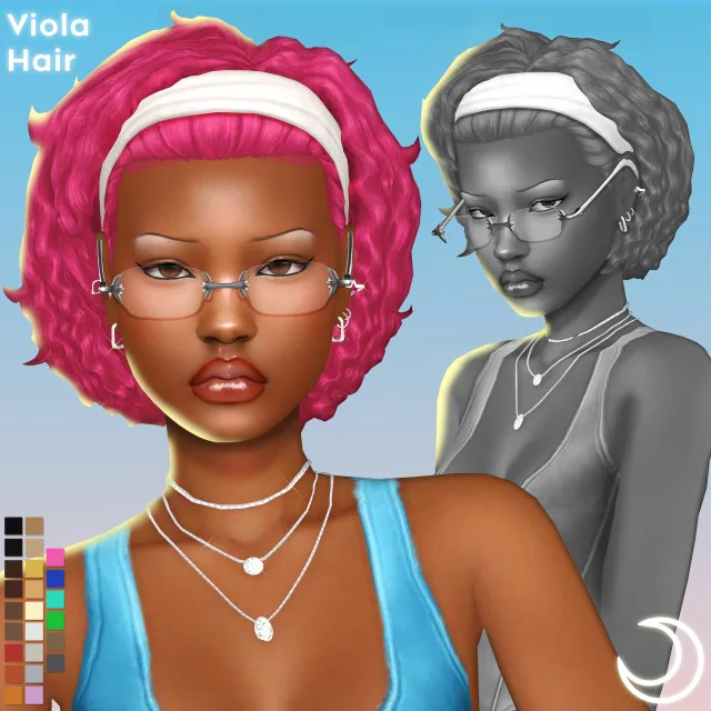 Vista previa de VIOLA cabello BY IMVIKAI, cabello de imvikai para Los Sims 4.