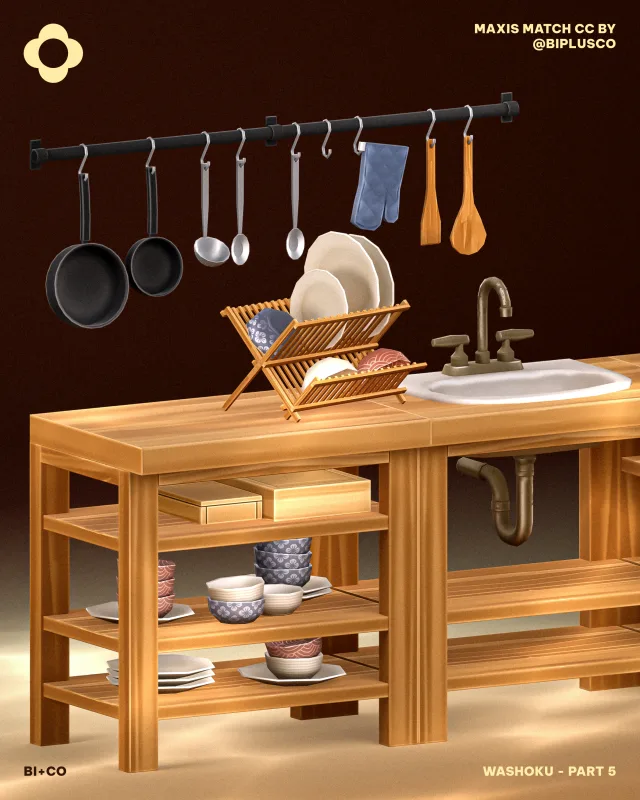 Vista previa de Washoku - Part 5, muebles de biplusco para Los Sims 4.