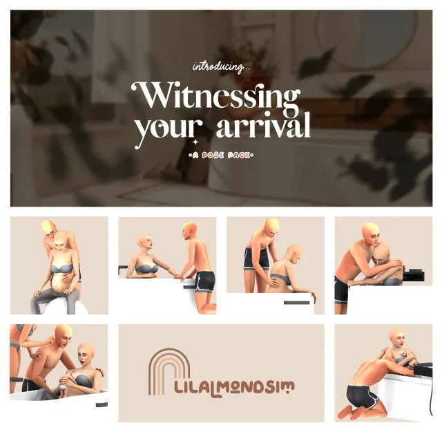 Vista previa de Witnessing your arrival β ππππ ππππ, poses de lilalmondsim para Los Sims 4.