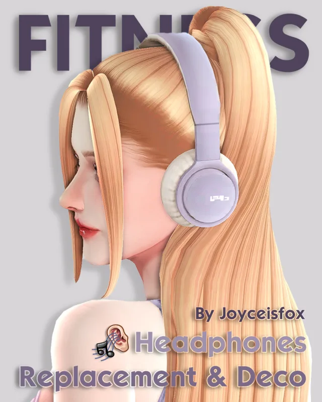Vista previa de X Headphones - Fitness Replacement & Deco, construir y comprar de joyceisfox para Los Sims 4.