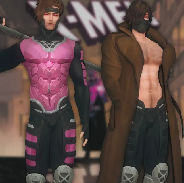 Vista previa de X-MEN GAMBIT CC SET - 8 ITEMS, crear un sim de jessiminesims para Los Sims 4.