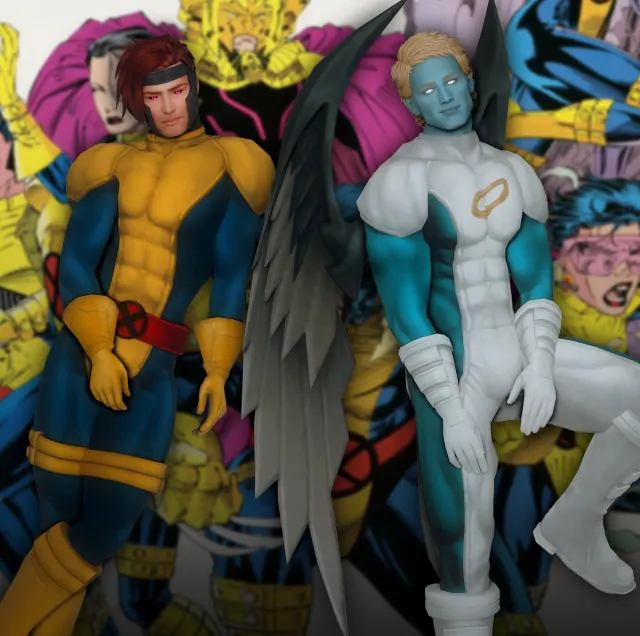 Vista previa de X-MEN MASC STANDARD UNIFORM CC SET - 12 ITEMS, crear un sim de jessiminesims para Los Sims 4.