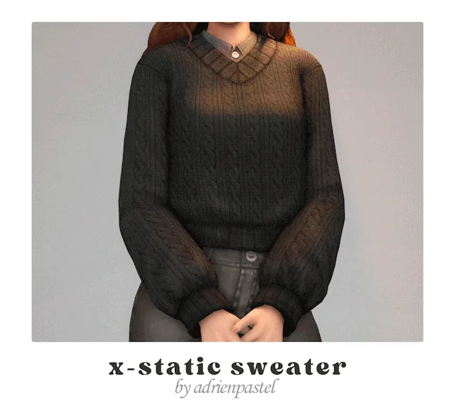 Vista previa de X-Static Process Sweater, ropa de its-adrienpastel para Los Sims 4.