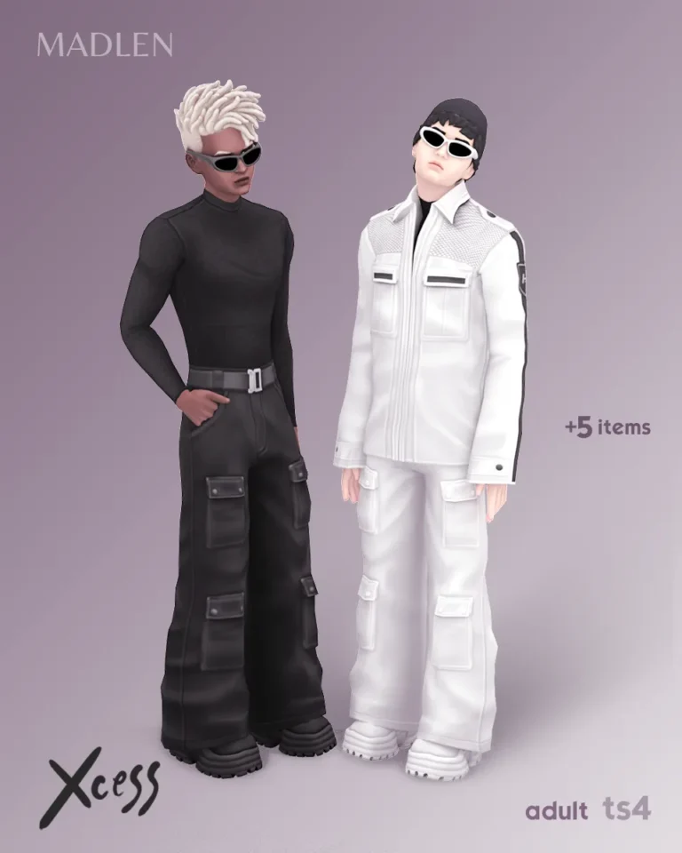 Vista previa de Xcess clothing pack step into the spotlight with, ropa de madlensims para Los Sims 4.