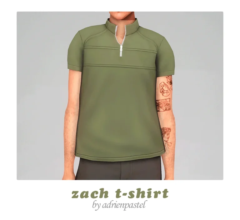 Vista previa de Zach T-Shirt ·, ropa de its-adrienpastel para Los Sims 4.