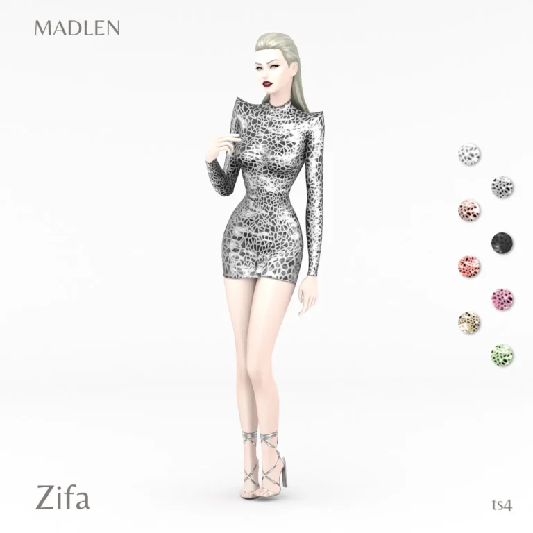 Vista previa de Zifa vestido all lights on you gorgeous looking, ropa de madlensims para Los Sims 4.