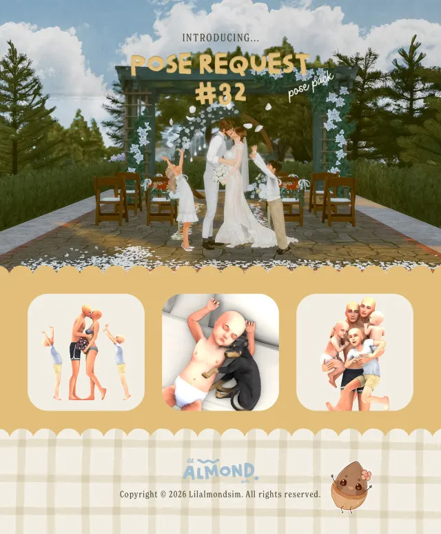 Vista previa de 3 poses ✷ DL, poses de lilalmondsim para Los Sims 4.