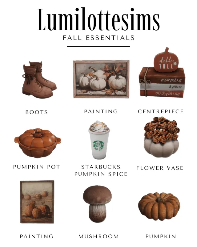 Vista previa de Boots painting centrepiece pumpkin pot starbucks, zapatos de lumilotte para Los Sims 4.
