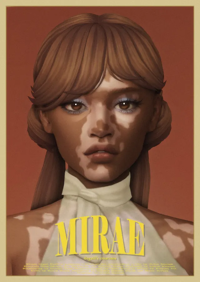 Cabello mirae de dogsill para Los Sims 4
