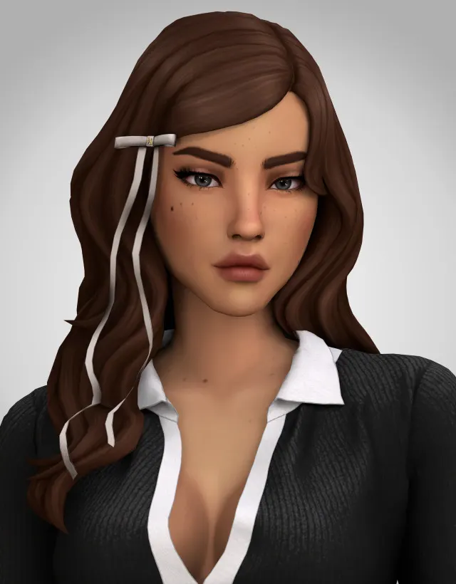 Cabello Rosaline de aladdin-the-simmer para Los Sims 4