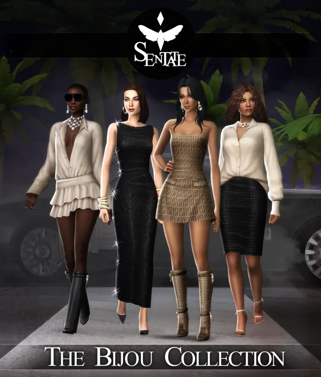 Vista previa de Colección SENTATE - The Bijou, zapatos de sentate para Los Sims 4.