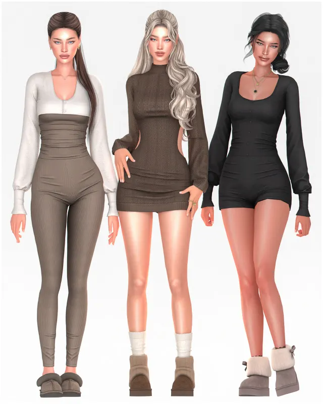 Vista previa de Cozy Lounge Set, muebles de korkassims para Los Sims 4.