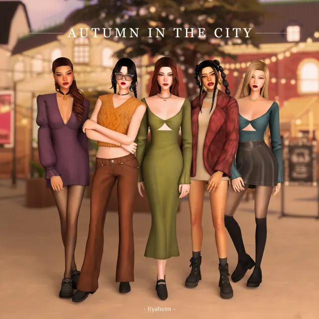 Vista previa de Crisp autumn mornings, rainy city streets, cozy layers, and the effortless elegance of a woman embracing the changing season, ropa de liyahsim p