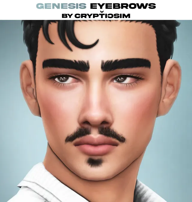 Vista previa de Genesis eyebrows, genética de crypticsim para Los Sims 4.