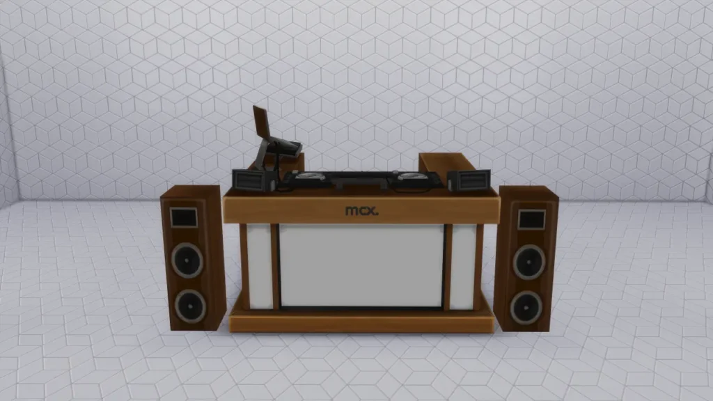 Woody Wood: cabina de DJ para Los Sims 4