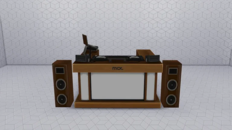 Woody Wood: cabina de DJ para Los Sims 4