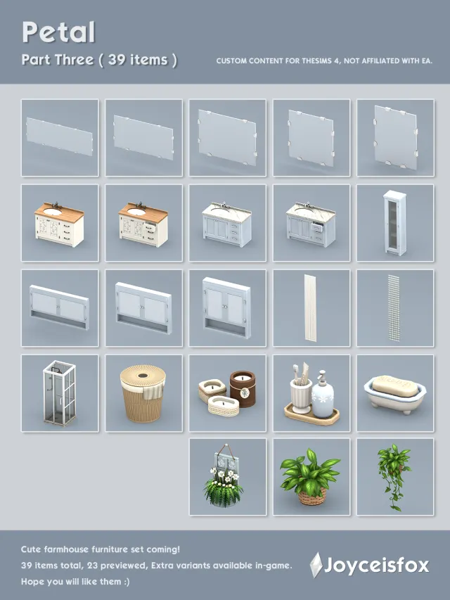 Vista previa de PETAL - Part 3, muebles de joyceisfox para Los Sims 4.