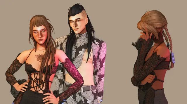 Vista previa de Random hairstyles_4, accesorios de f5errorf5 para Los Sims 4.